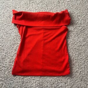 a new day Red Off-Shoulder Top